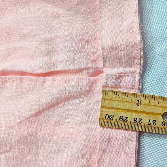 NWT CLAUDIO MILANO Pre-Launch Pink Ruffle Off-Shoulder Linen Jumpsuit #8707 Sz S - Picture 7 of 9